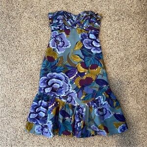 Deletta Anthropologie RARE sweetheart floral dress size 6 medium Anthropologie